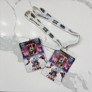 2016 USASF The Cheerleading Worlds White Spectator Lanyard and ID Pocket, 2 ct.